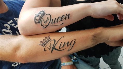 king queen tattoo|queen and king matching tattoos.